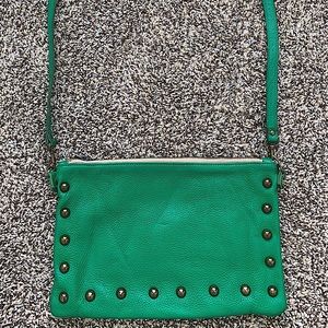 One of a kind real leather crossbody purse